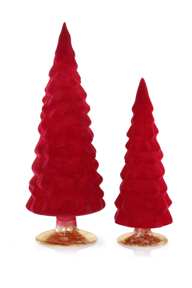 The Bella Red & Green Plush Velvet XL Christmas Tree Topper Bow