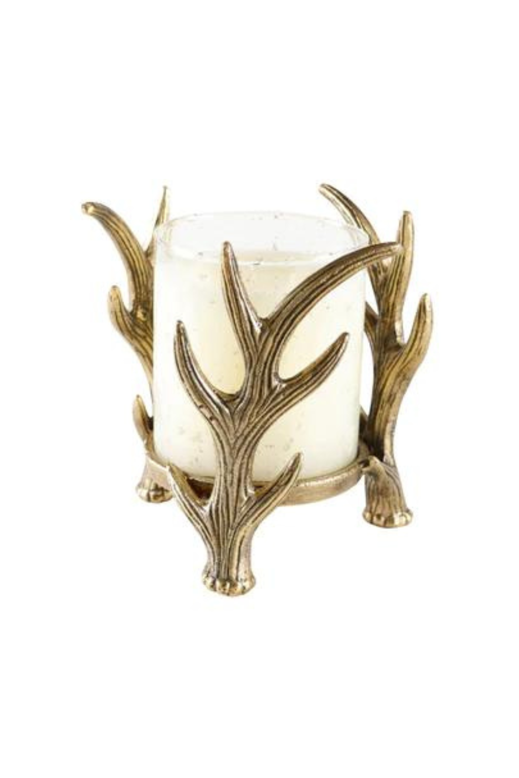 Small Metal Cone Candle Holder – Pink Antlers