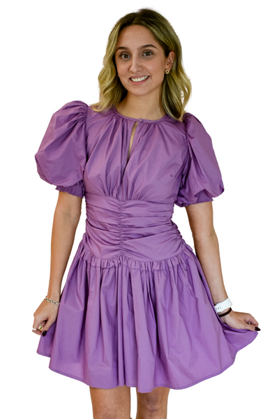 Poplin Cinch Waist Dress