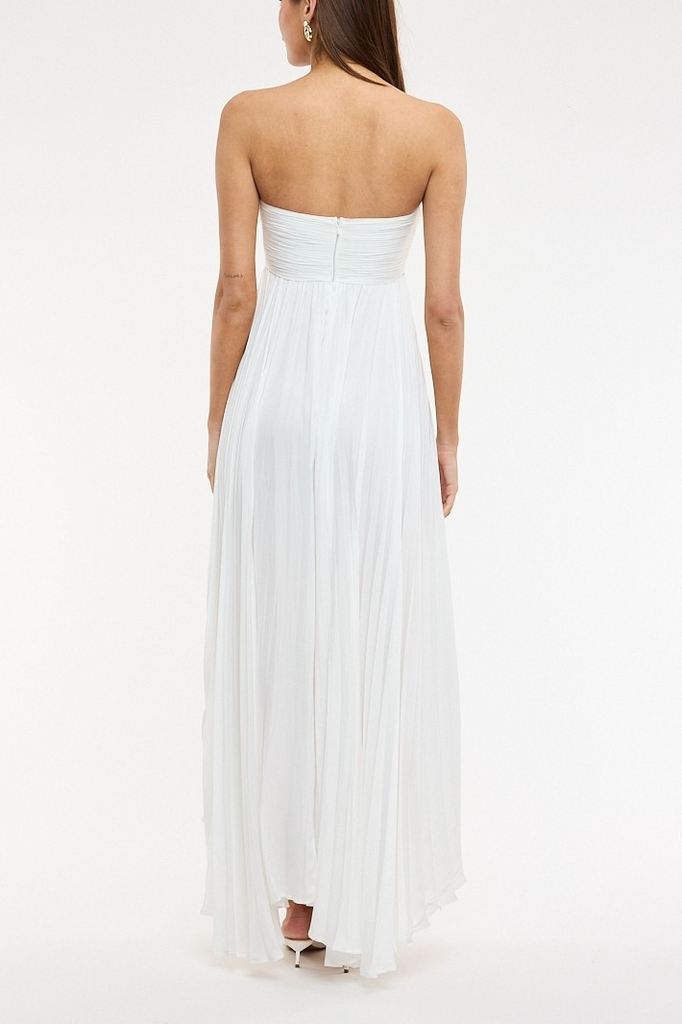 Strapless Accordion Pleated Maxi – Bella Bella