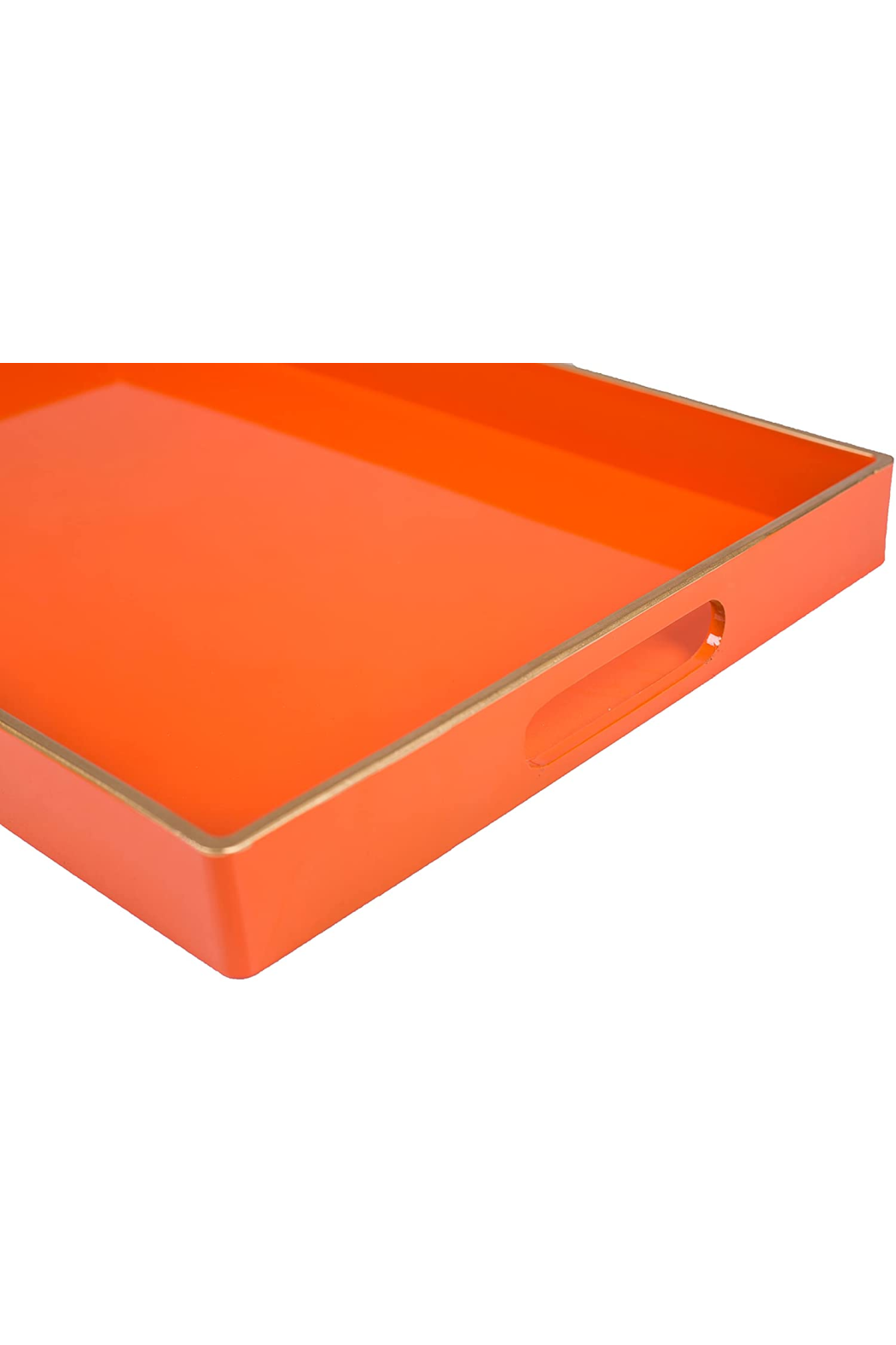 Orange Leaves Mini Rectangle Art Tray