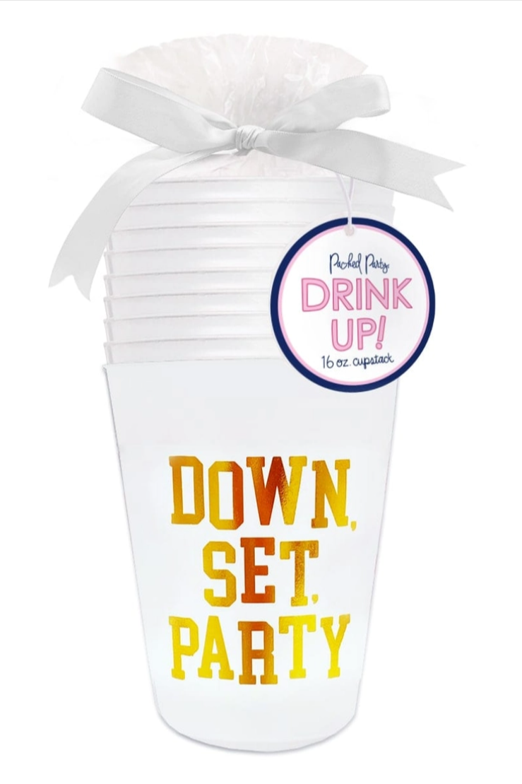20oz. Styrofoam Cup 10 Pack Sleeve {4th Down Football} -  #confetti-gift-and-party#