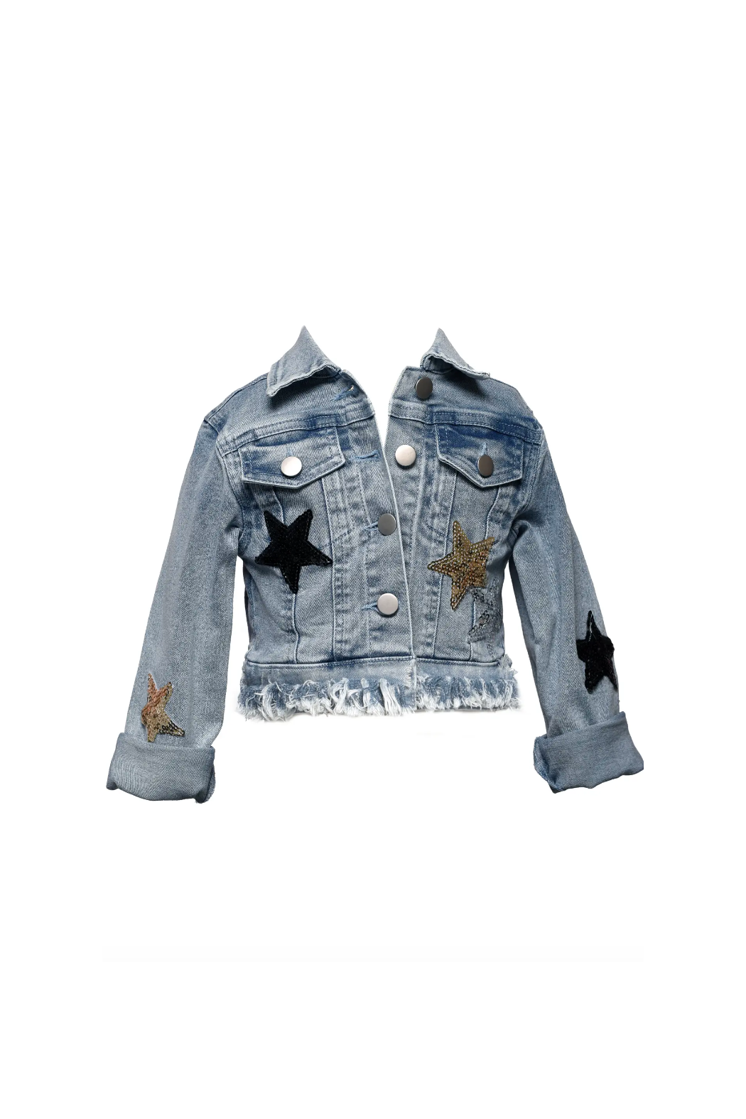 Rebel Star Patch Denim Jacket - Men's Coats/Jackets in Nathan Wash