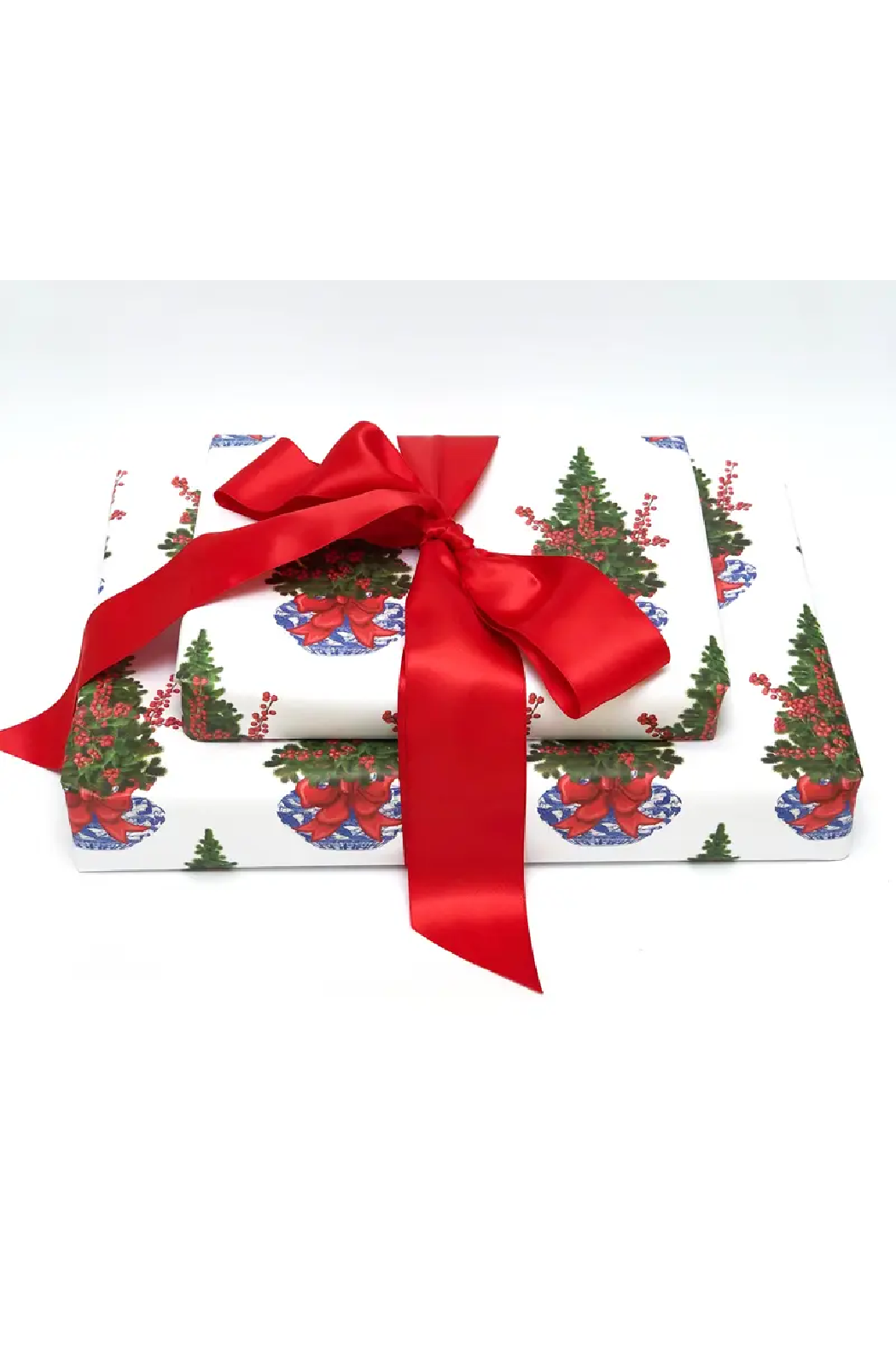 Mimi Paper Holiday Sticker - Red Stripe Bouncy Bow
