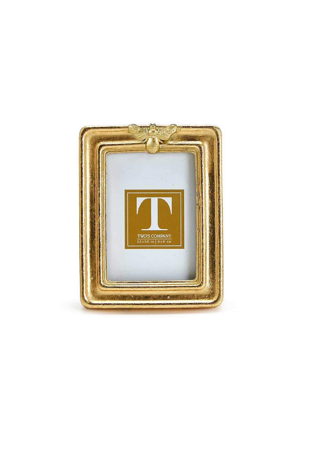 Two's Company Bee-utiful Set of 2 Photo Frames, Gold