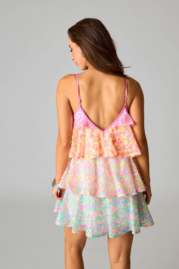 Lulus | Making Magic Blush Pink Fringe Lace-Up Mini Dress | Size X-Large | 100% Polyester