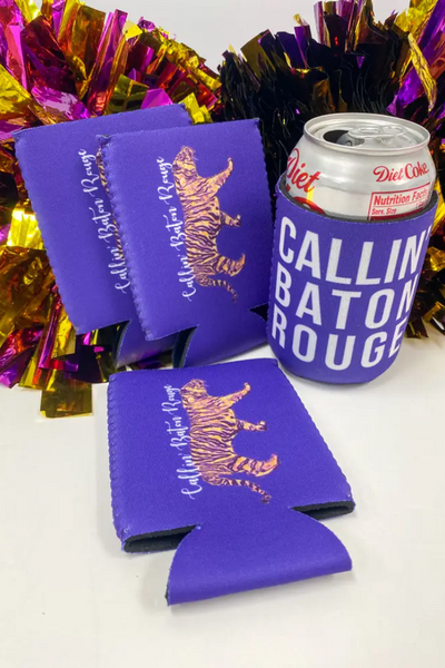 Callin' Baton Rouge Lavender Zippered Bottle Koozie – Local Leaf Gallery